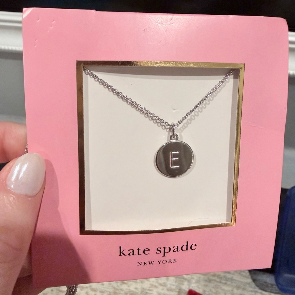 Kate Spade “E” Initial Pendant Necklace
